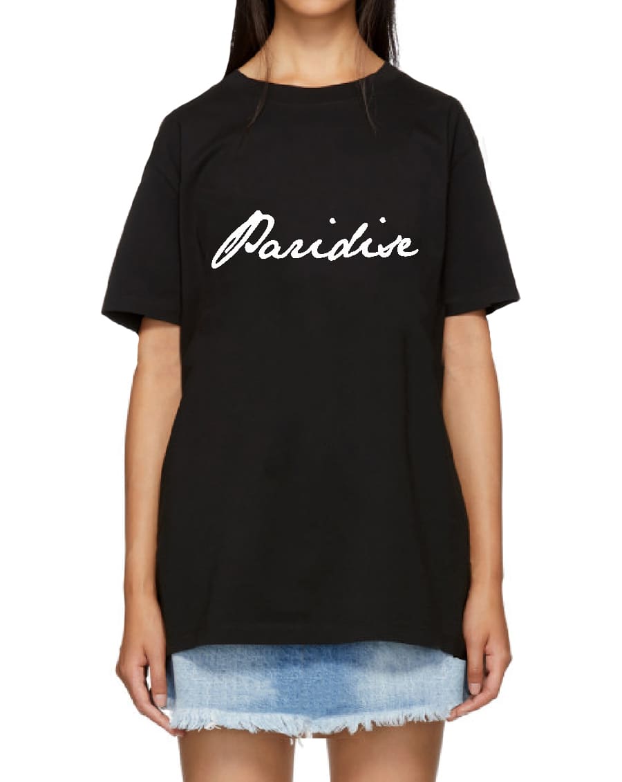 tshirt paris paridise 3paradis frdv coupe boyfriend femme