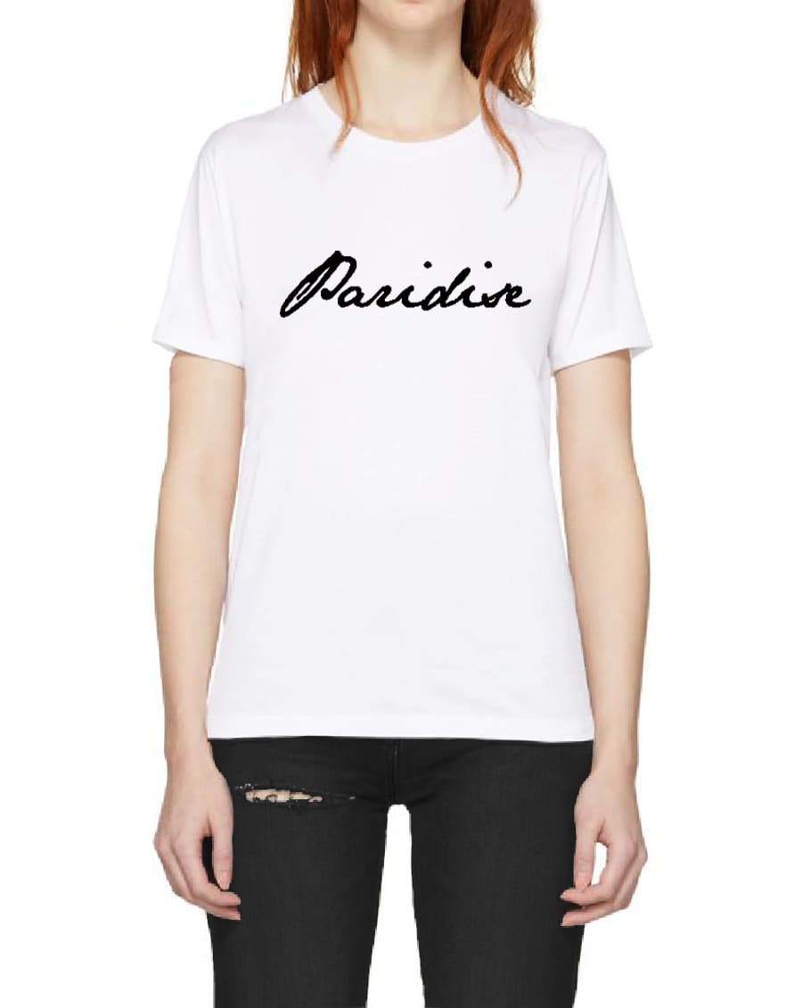 tshirt paris paridise frdv coupe boyfriend femme