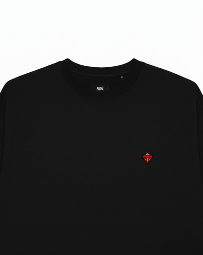 Sweat-shirt fraise diamant • FRDV