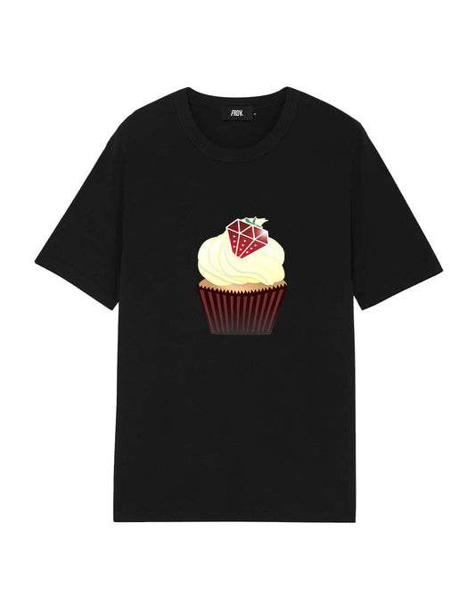 Tshirt gateau cupcake diamant fraise frdv designer noir