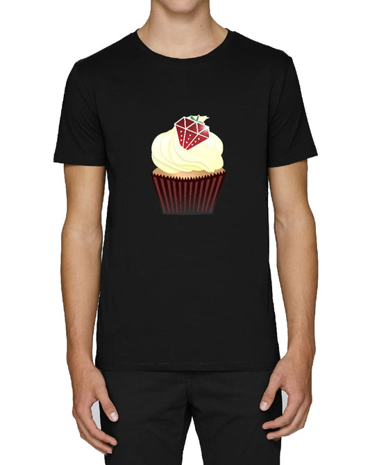 Tshirt gateau cupcake diamant fraise frdv designer noir