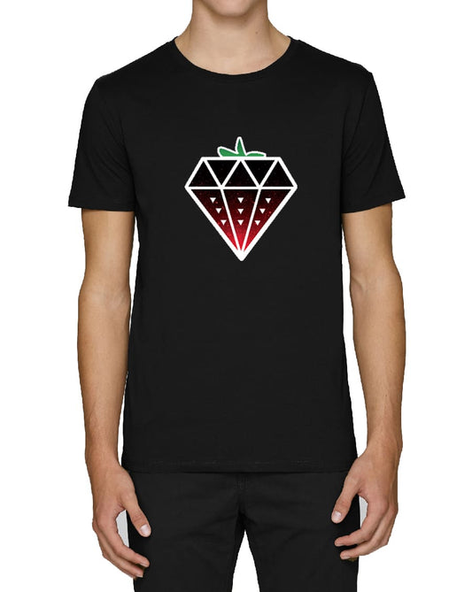 Tshirt diamant fraise frdv designer noir